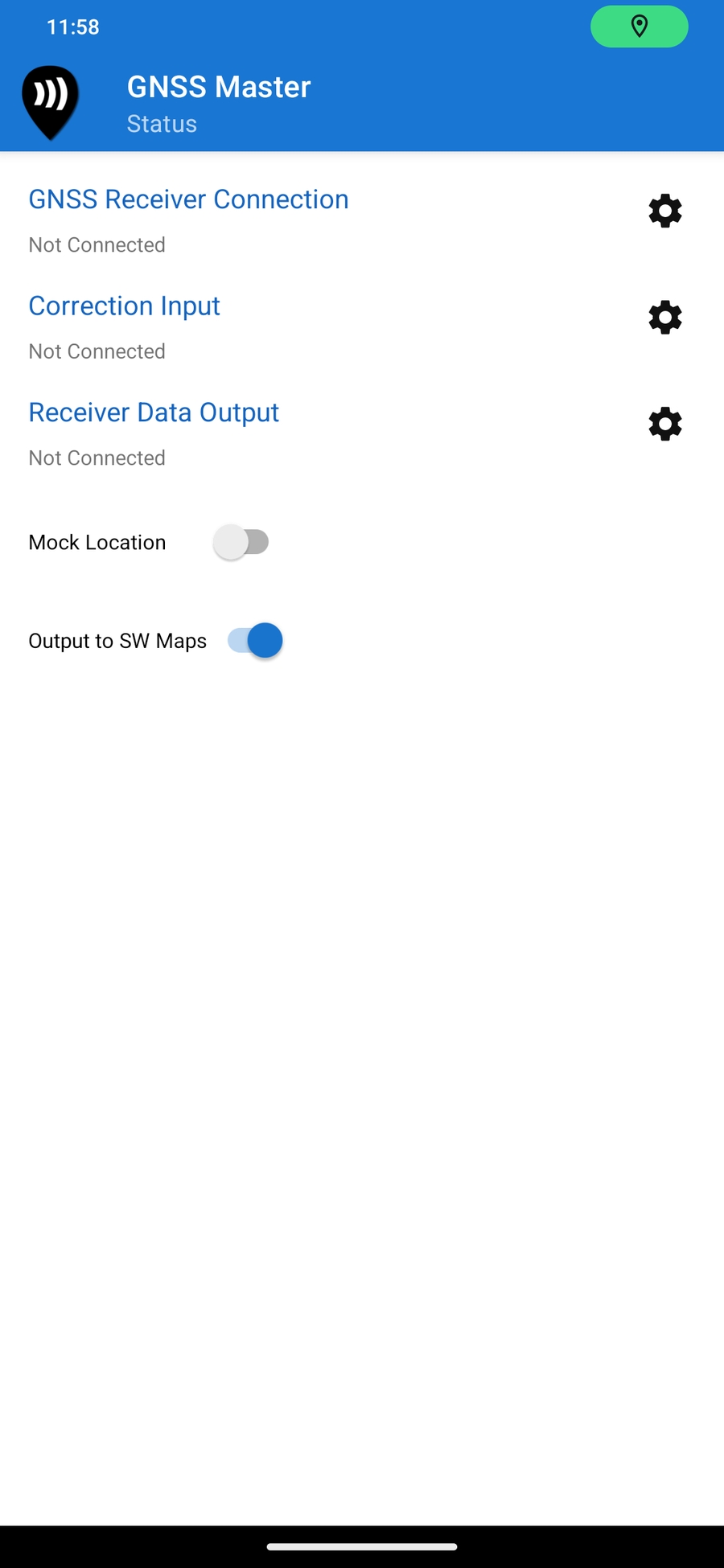 Interfaz de usuario principal de la aplicación