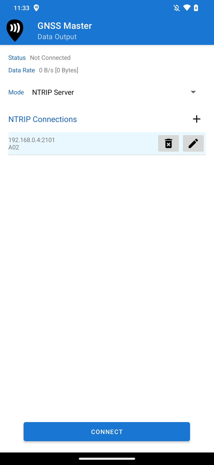 Lista de servidores NTRIP