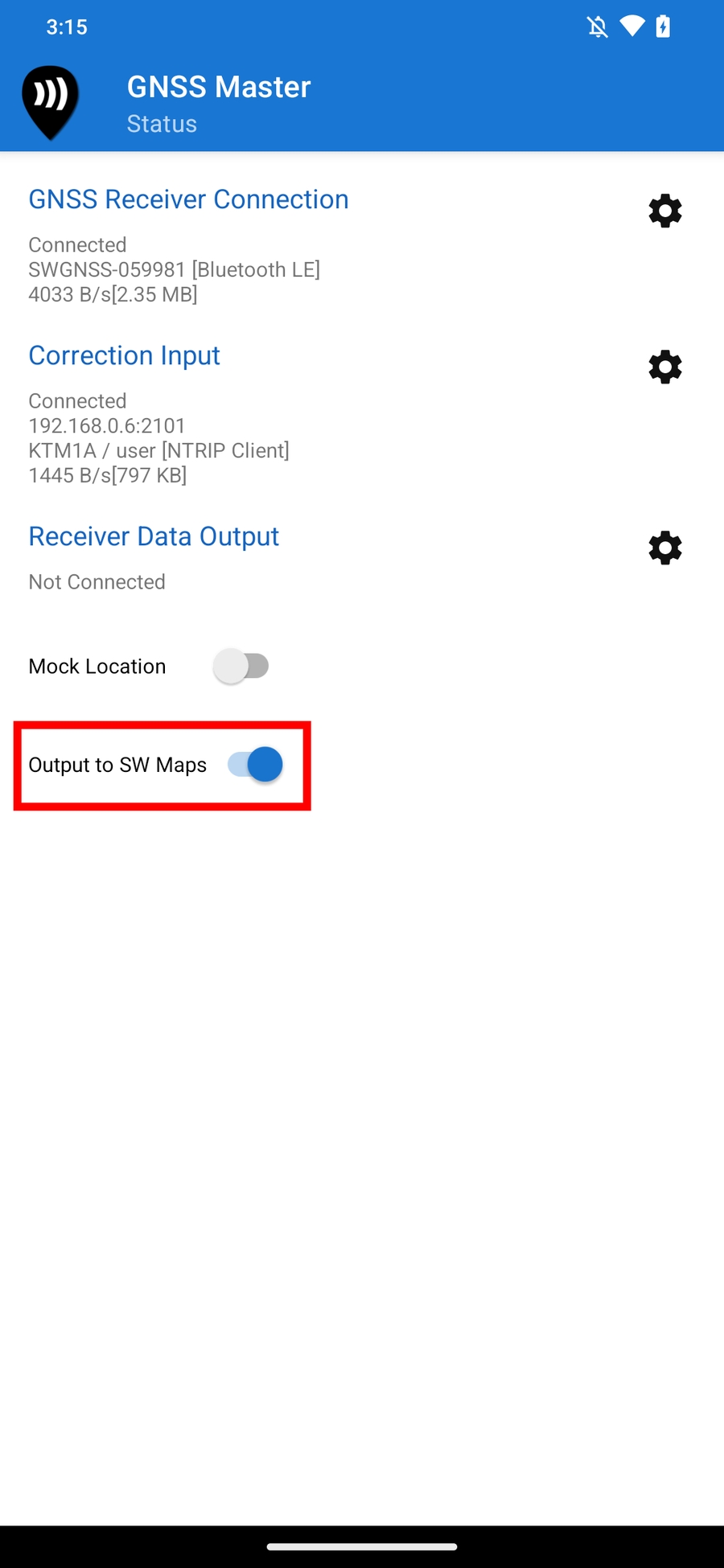 Conmutador de enlace SW Maps
