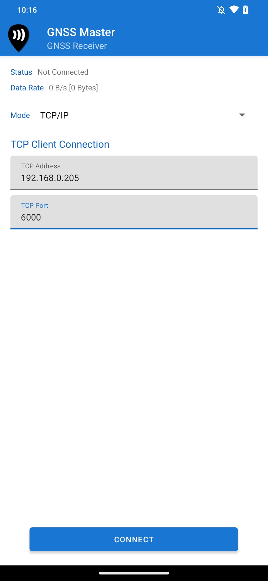 Conexión GNSS TCP/IP